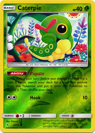 Caterpie - 2/214 - Common - Reverse Holo available at 401 Games Canada