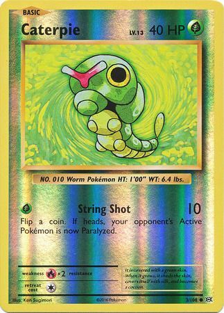 Caterpie - 3/108 - Common - Reverse Holo available at 401 Games Canada