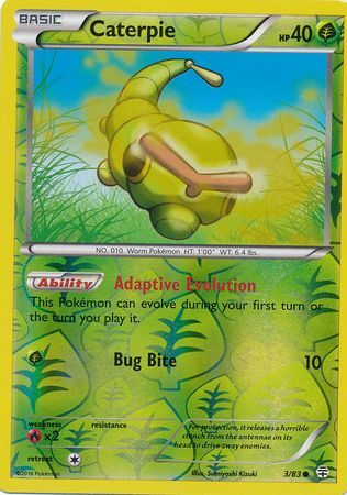 Caterpie - 3/83 - Common - Reverse Holo available at 401 Games Canada