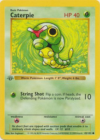 Caterpie - 45/102 - Common - 1st Edition available at 401 Games Canada