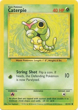 Caterpie - 45/102 - Common - Unlimited available at 401 Games Canada