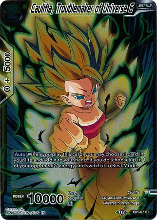 Caulifla, Troublemaker of Universe 6 - XD1-07 - Starter Rare (Foil) available at 401 Games Canada