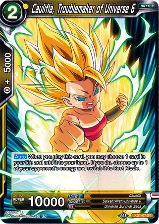 Caulifla, Troublemaker of Universe 6 - XD1-07 - Starter Rare available at 401 Games Canada