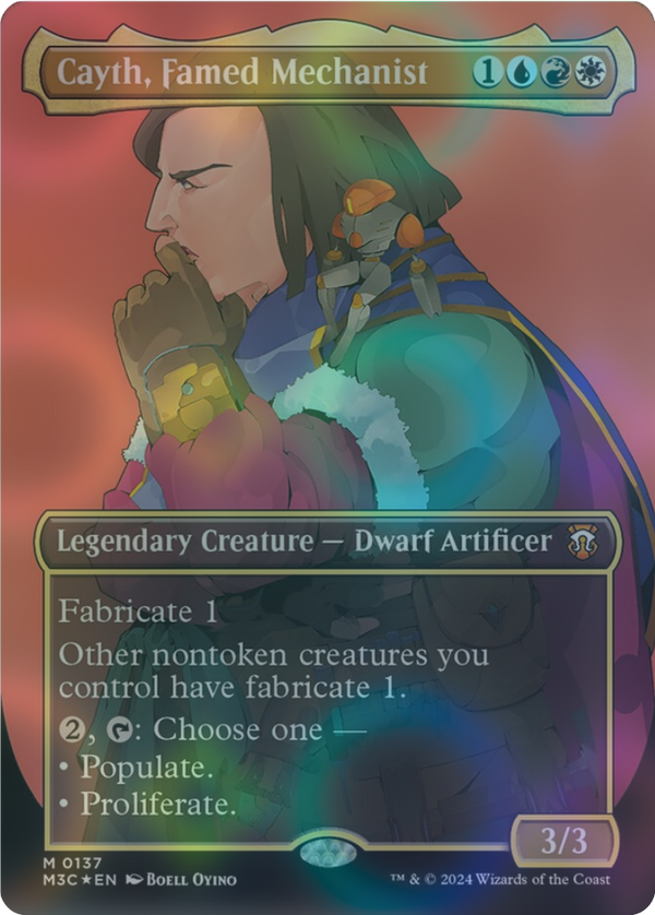 Cayth, Famed Mechanist - Borderless (Ripple Foil) (M3C)