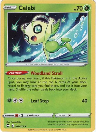 Celebi - 003/072 - Rare available at 401 Games Canada