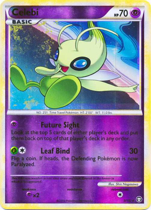 Celebi - 3/102 - Holo Rare - Reverse Holo available at 401 Games Canada