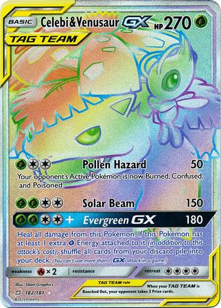 Celebi & Venusaur GX - 182/181 - Hyper Rare available at 401 Games Canada