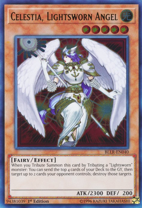 Celestia, Lightsworn Angel - BLLR-EN040 - Ultra Rare - 1st Edition available at 401 Games Canada