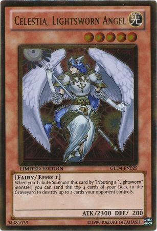 Celestia, Lightsworn Angel - GLD4-EN025 - Gold Rare - Limited Edition available at 401 Games Canada