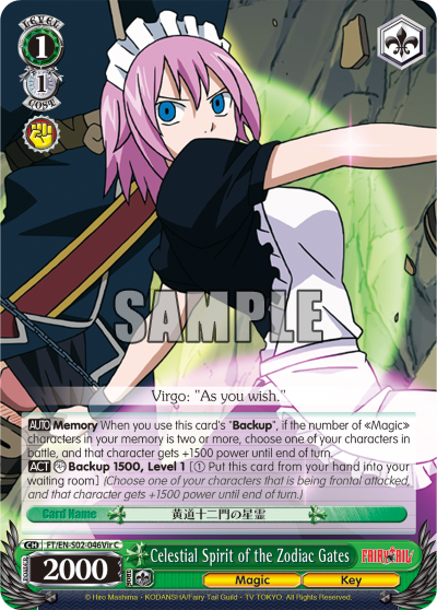 Celestial Spirit of the Zodiac Gates (Virgo) - FT/EN-S02-046Vir - Common available at 401 Games Canada