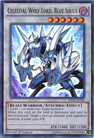 Celestial Wolf Lord, Blue Sirius - MP14-EN183 - Ultra Rare - 1st Edition available at 401 Games Canada