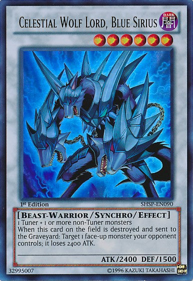 Celestial Wolf Lord, Blue Sirius - SHSP-EN090 - Ultra Rare - 1st Edition available at 401 Games Canada