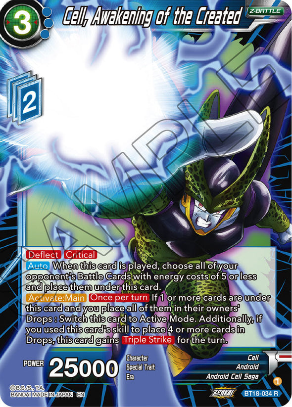 Cell, Awakening of the Created - BT18-034 - Rare available at 401 Games Canada