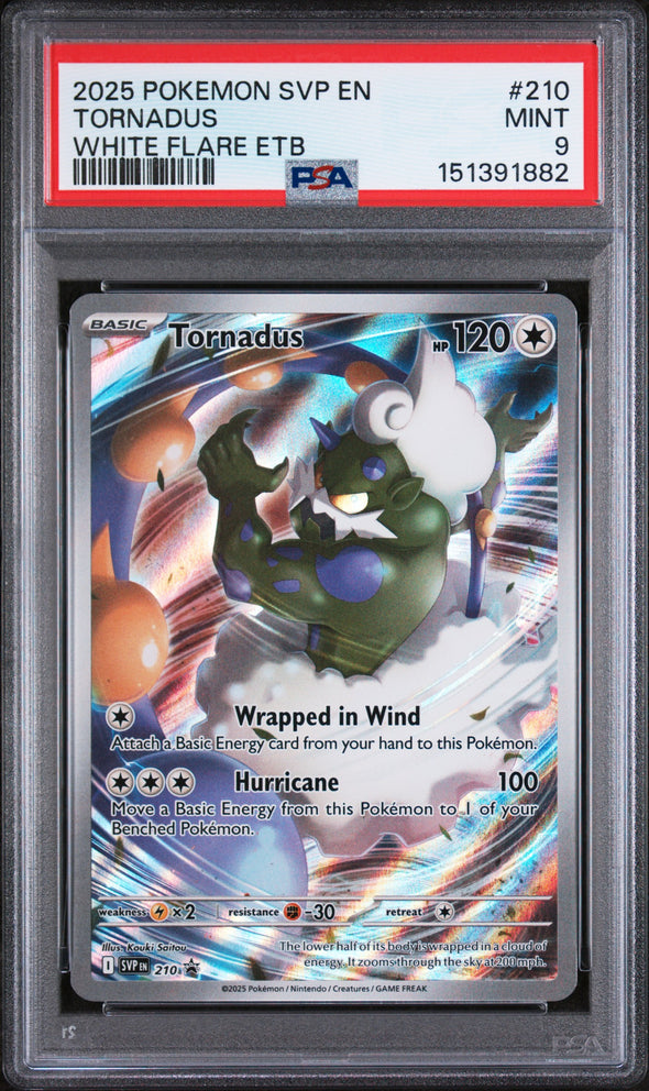 TORNADUS (210) - POKEMON SVP EN-SV BLACK STAR PROMO - WHITE FLARE ETB - MINT 9