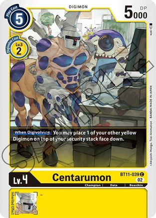 Centarumon - BT11-039 - Common available at 401 Games Canada