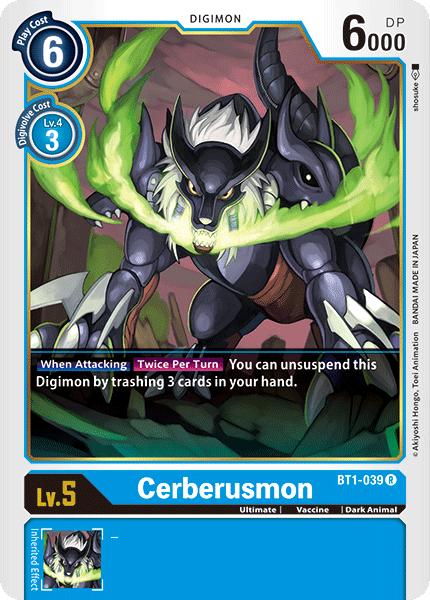 Cerberusmon - BT1-039 - Rare available at 401 Games Canada