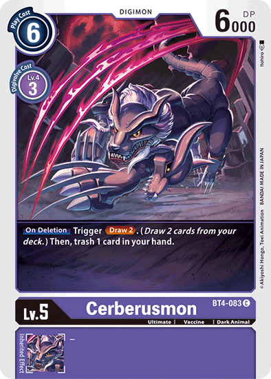 Cerberusmon - BT4-083 - Common available at 401 Games Canada