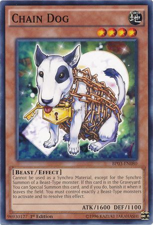 Chain Dog (Shatterfoil) - BP03-EN080 - Shatterfoil Rare - 1st Edition available at 401 Games Canada