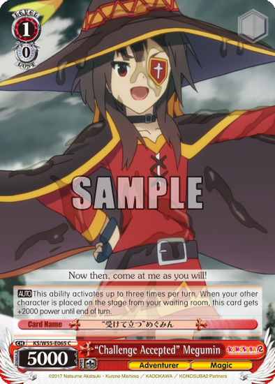 "Challenge Accepted" - Megumin - KS/W55-E065 - Common available at 401 Games Canada