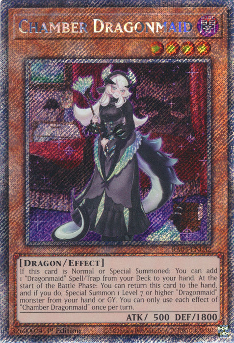 Chamber Dragonmaid (Platinum Secret Rare) - RA04-EN032 - Platinum Secret Rare - 1st Edition
