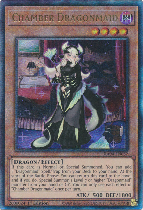 Chamber Dragonmaid (PUR) - RA04-EN032 - Prismatic Ultimate Rare - 1st Edition