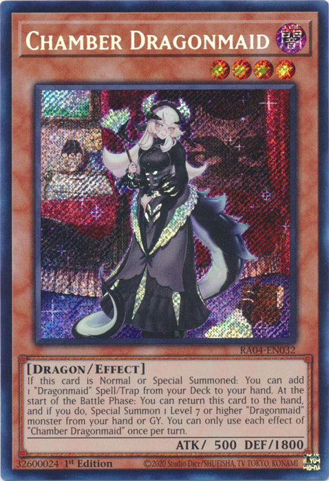 Chamber Dragonmaid (Secret Rare) - RA04-EN032 - Secret Rare - 1st Edition