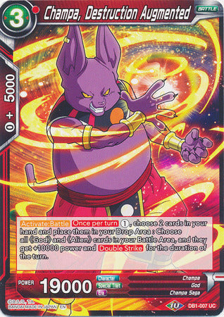 Champa, Destruction Augmented - DB1-007 - Uncommon available at 401 Games Canada