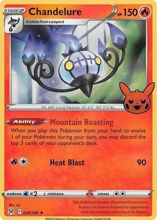 Chandelure - 026/196 - Holo Promo (Trick or Trade BOOster Bundle) available at 401 Games Canada