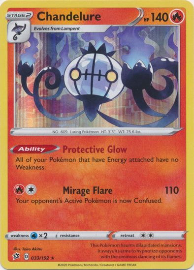 Chandelure - 033/192 - Holo Rare available at 401 Games Canada