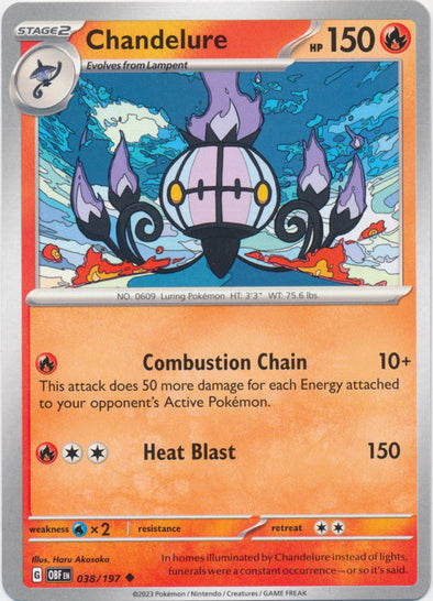 Chandelure - 038/197 - Uncommon available at 401 Games Canada