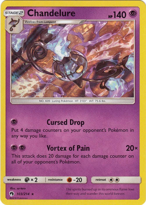 Chandelure - 103/214 - Holo Rare available at 401 Games Canada