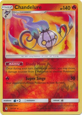 Chandelure - 13/145 - Holo Rare - Reverse Holo available at 401 Games Canada