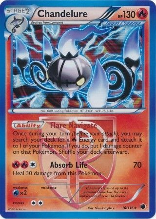 Chandelure - 16/116 - Holo Rare available at 401 Games Canada