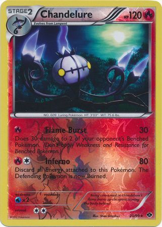 Chandelure - 20/99 - Holo Rare - Reverse Holo available at 401 Games Canada