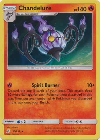 Chandelure - 30/236 - Holo Rare available at 401 Games Canada