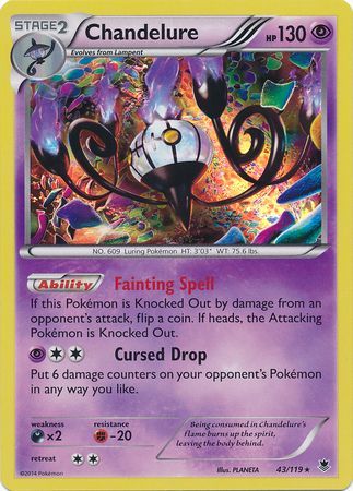 Chandelure - 43/119 - Holo Rare available at 401 Games Canada