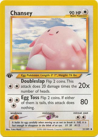 Chansey - 31/105 - Uncommon - 1st Edition available at 401 Games Canada