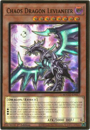 Chaos Dragon Levianeer (Alternate Art) - MAGO-EN017 - Premium Gold Rare - 1st Edition available at 401 Games Canada