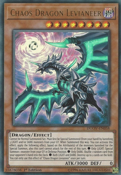 Chaos Dragon Levianeer - DUOV-EN058 - Ultra Rare - 1st Edition available at 401 Games Canada