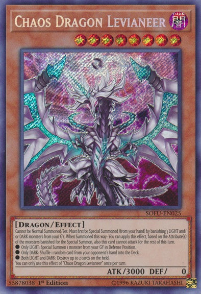 Chaos Dragon Levianeer - SOFU-EN025 - Secret Rare - 1st Edition available at 401 Games Canada