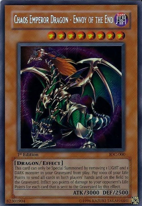 Chaos Emperor Dragon - Envoy of the End - IOC-000 - Secret Rare - 1st Edition available at 401 Games Canada