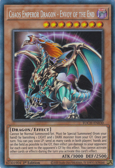 Chaos Emperor Dragon - Envoy of the End - TOCH-EN030 - Collector's Rare - 1st Edition available at 401 Games Canada