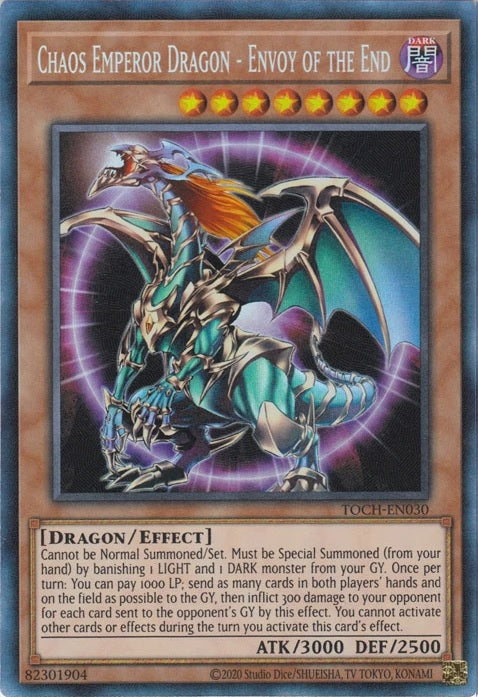 Chaos Emperor Dragon - Envoy of the End - TOCH-EN030 - Collector's Rare - Unlimited available at 401 Games Canada