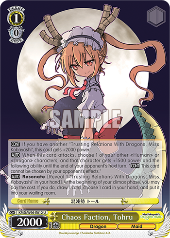 Chaos Faction, Tohru - KMD/W96-E012 - Uncommon available at 401 Games Canada