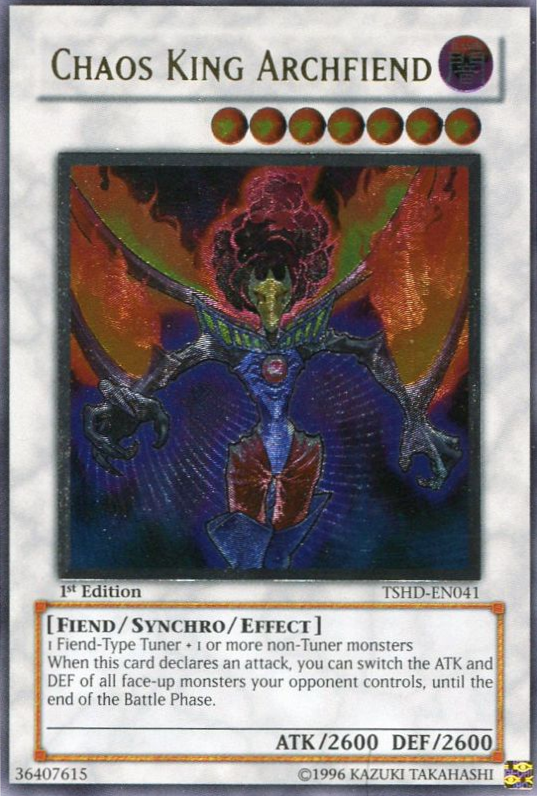 Chaos King Archfiend - TSHD-EN041 - Ultimate Rare - 1st Edition available at 401 Games Canada