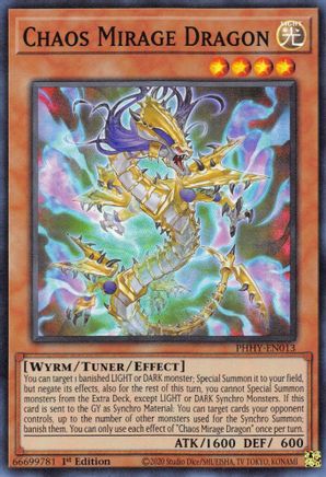 Chaos Mirage Dragon - PHHY-EN013 - Super Rare - 1st Edition available at 401 Games Canada