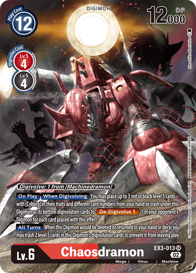 Chaosdramon (Alternate Art) - EX3-013 - Super Rare available at 401 Games Canada