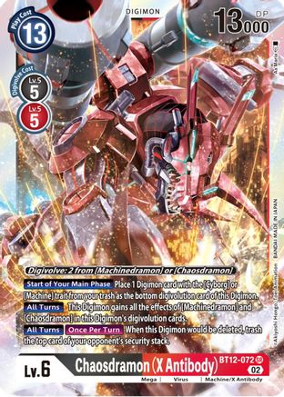 Chaosdramon (X Antibody) - BT12-072 - Super Rare available at 401 Games Canada