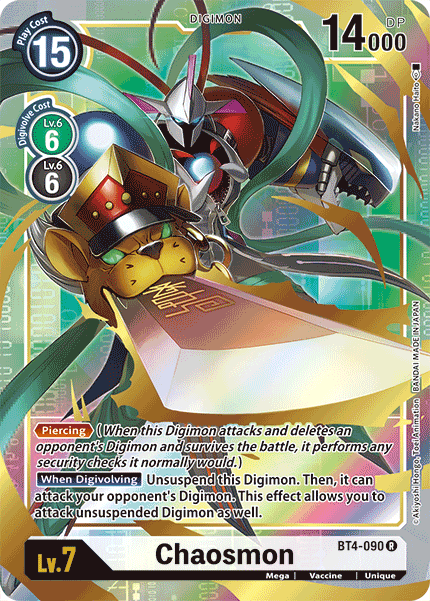 Chaosmon (Alternate Art) - BT4-090 - Rare available at 401 Games Canada