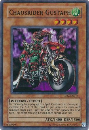 Chaosrider Gustaph - DR2-EN018 - Super Rare available at 401 Games Canada